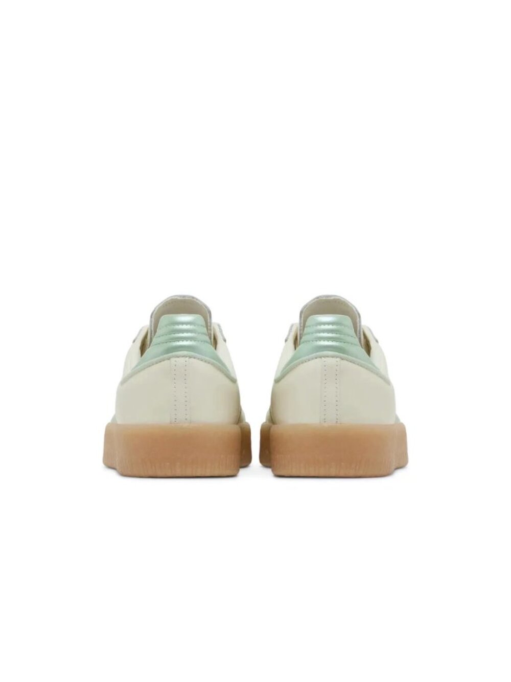 Adidas Women's 9.5 Sambae Off White  Lime Green Gum IG1947 Samba Shoes Sneakers - Picture 9 of 16